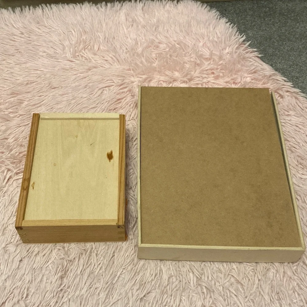 Children’s puzzles in wooden boxes